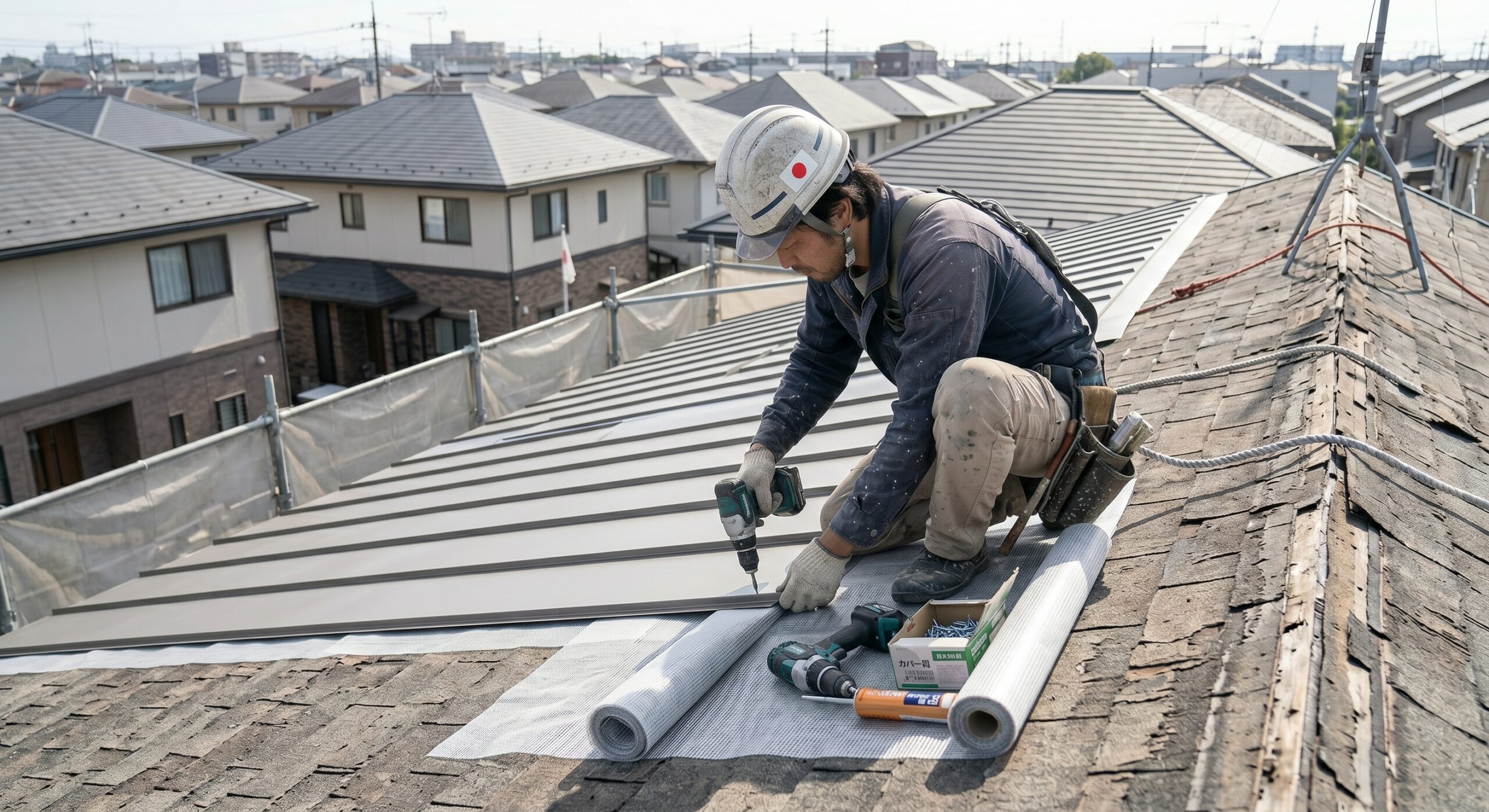 屋根工事
(葺き替え・カバー工法)
